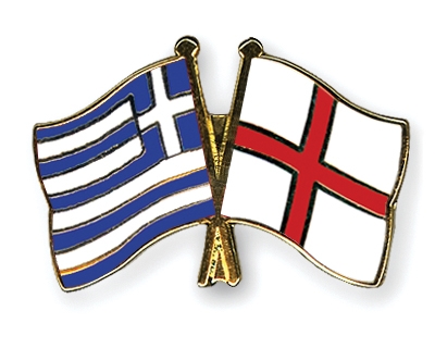 Fahnen Pins Griechenland England