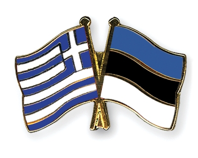 Fahnen Pins Griechenland Estland