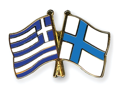 Fahnen Pins Griechenland Finnland