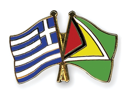 Fahnen Pins Griechenland Guyana