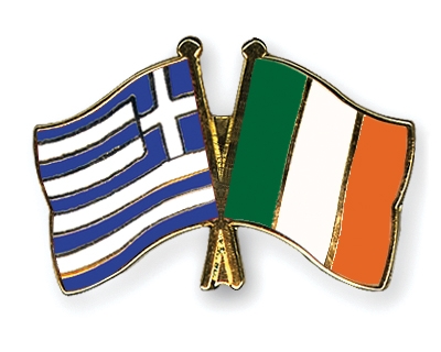 Fahnen Pins Griechenland Irland