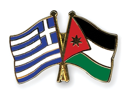 Fahnen Pins Griechenland Jordanien