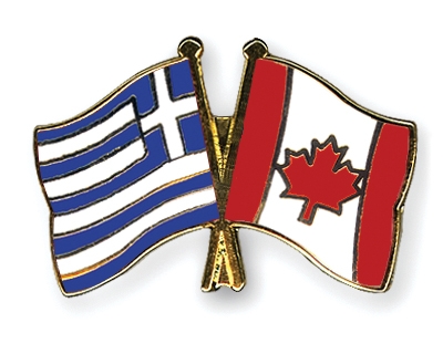 Fahnen Pins Griechenland Kanada