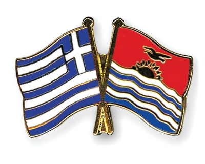 Fahnen Pins Griechenland Kiribati