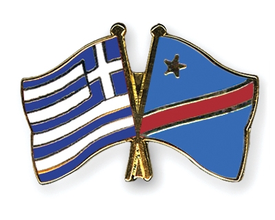 Fahnen Pins Griechenland Kongo-Demokratische-Republik