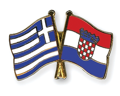 Fahnen Pins Griechenland Kroatien
