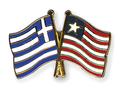 Fahnen Pins Griechenland Liberia