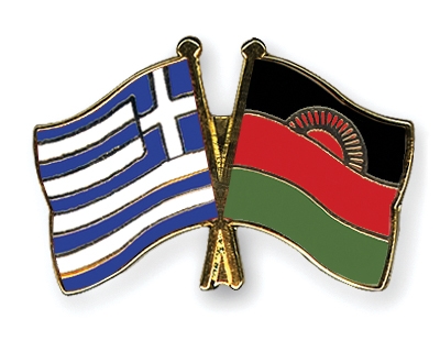 Fahnen Pins Griechenland Malawi