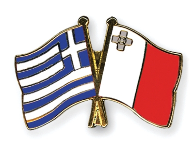Fahnen Pins Griechenland Malta