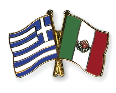 Fahnen Pins Griechenland Mexiko