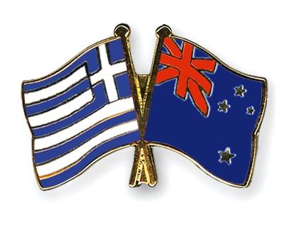 Fahnen Pins Griechenland Neuseeland