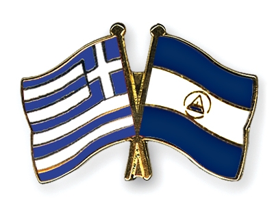 Fahnen Pins Griechenland Nicaragua