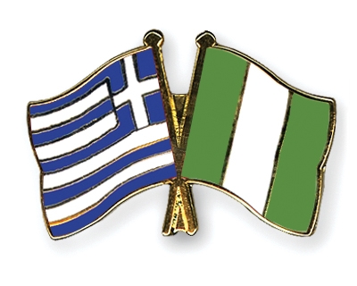 Fahnen Pins Griechenland Nigeria