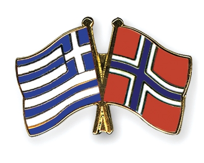Fahnen Pins Griechenland Norwegen