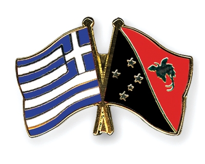 Fahnen Pins Griechenland Papua-Neuguinea
