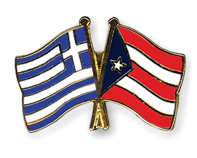 Fahnen Pins Griechenland Puerto-Rico