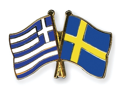 Fahnen Pins Griechenland Schweden