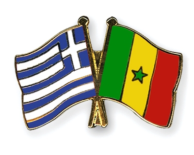 Fahnen Pins Griechenland Senegal