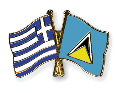 Fahnen Pins Griechenland St-Lucia