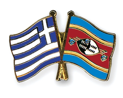 Fahnen Pins Griechenland Swasiland