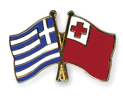 Fahnen Pins Griechenland Tonga