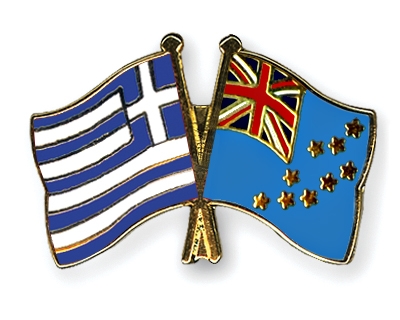 Fahnen Pins Griechenland Tuvalu