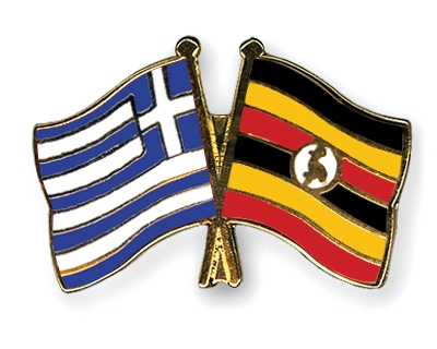 Fahnen Pins Griechenland Uganda