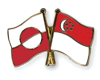 Fahnen Pins Grnland Singapur