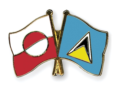 Fahnen Pins Grnland St-Lucia