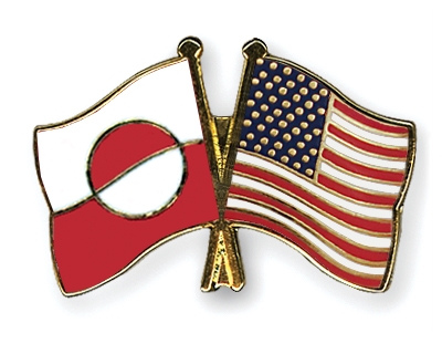 Fahnen Pins Grnland USA