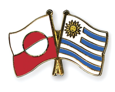 Fahnen Pins Grnland Uruguay