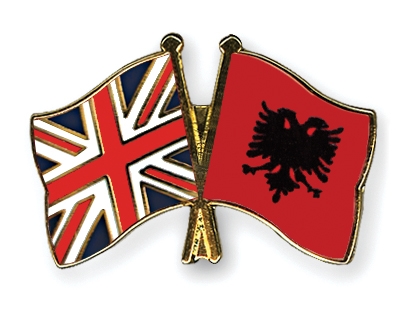 Fahnen Pins Grossbritannien Albanien