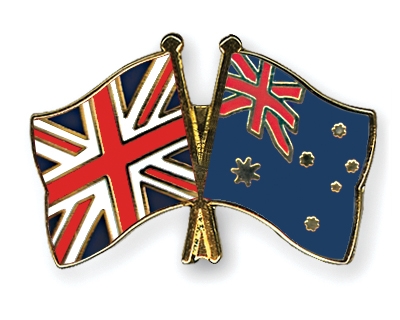 Fahnen Pins Grossbritannien Australien