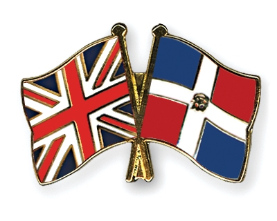 Fahnen Pins Grossbritannien Dominikanische-Republik