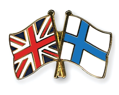 Fahnen Pins Grossbritannien Finnland