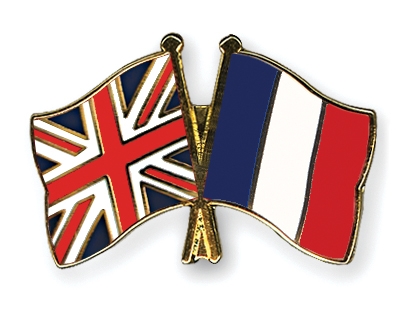 Fahnen Pins Grossbritannien Frankreich