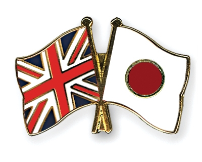 Fahnen Pins Grossbritannien Japan