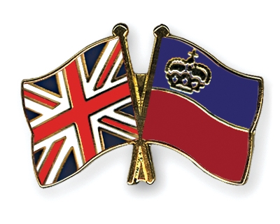 Fahnen Pins Grossbritannien Liechtenstein