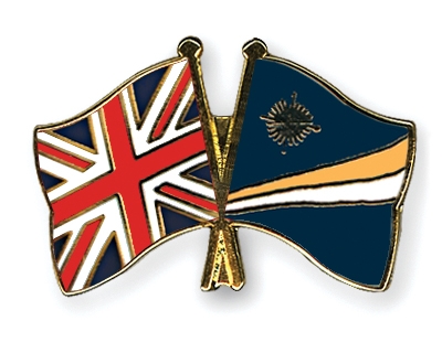 Fahnen Pins Grossbritannien Marshallinseln