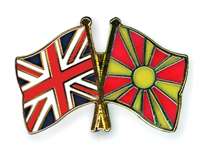 Fahnen Pins Grossbritannien Mazedonien