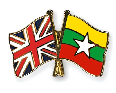 Fahnen Pins Grossbritannien Myanmar