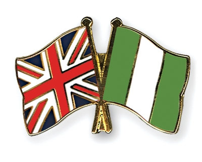 Fahnen Pins Grossbritannien Nigeria