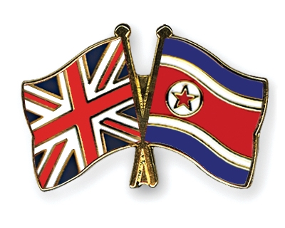 Fahnen Pins Grossbritannien Nordkorea