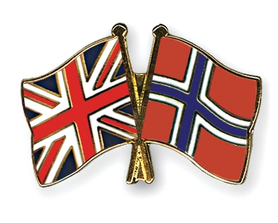 Fahnen Pins Grossbritannien Norwegen