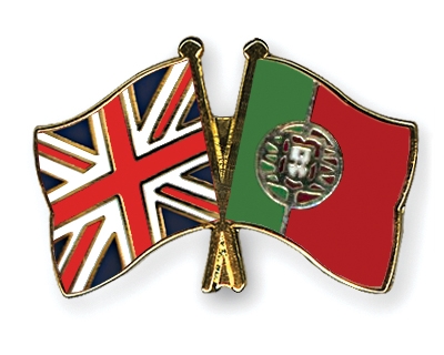 Fahnen Pins Grossbritannien Portugal