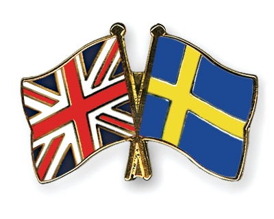 Fahnen Pins Grossbritannien Schweden