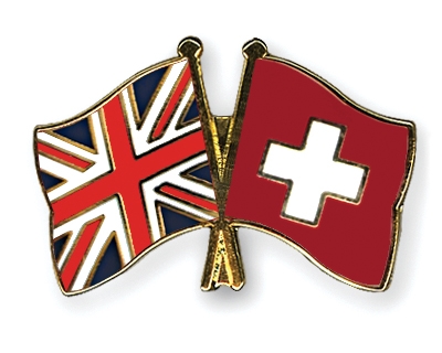 Fahnen Pins Grossbritannien Schweiz