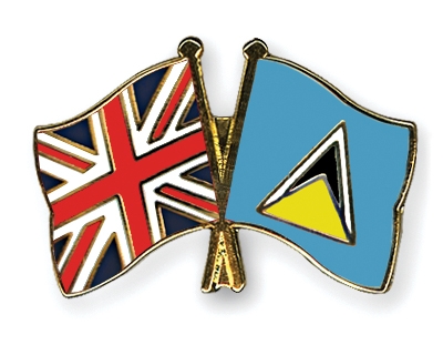 Fahnen Pins Grossbritannien St-Lucia