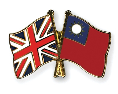 Fahnen Pins Grossbritannien Taiwan