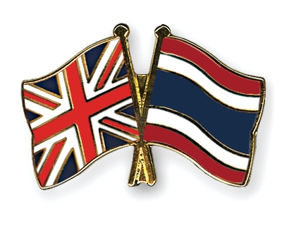 Fahnen Pins Grossbritannien Thailand